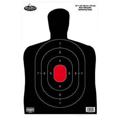 Birchwood Casey 35702 Dirty Bird BC-27 Silhouette Hanging Tagboard Target 12" x 18" 100 Per Pack