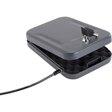 Hornady Gun Lock Box Large Key Entry Black Steel Holds 1 Handgun 9.50" L x 6.50" W x 1.75" D