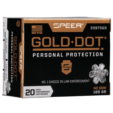 Speer Gold Dot Personal Protection 40 S&W 165 gr Hollow Point Handgun Ammo
