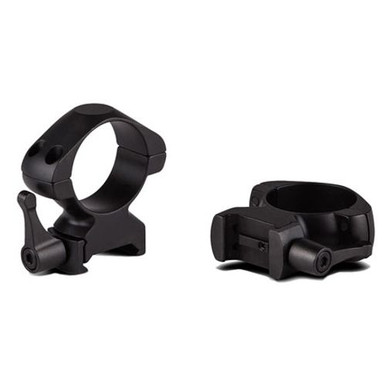 Konus 7406 Scope Ring Set  Picatinny/Weaver High Quick Release 1" Matte Black Steel