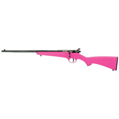 Savage Arms 13844 Rascal  22 LR 1rd Cap 16.13" Matte Blued Rec/Barrel Pink Stock Left Hand (Youth)