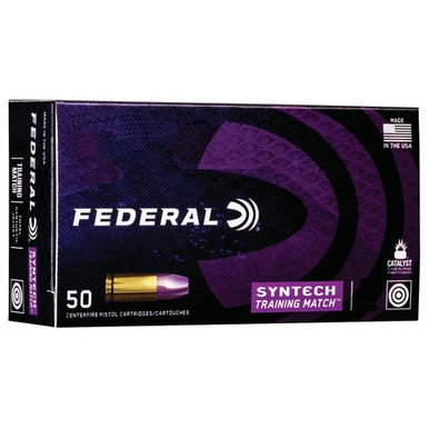 Federal AE45SJ2 Syntech Training Match 45 ACP 230 gr Total Syntech Jacket Flat Nose 50 Per Bx
