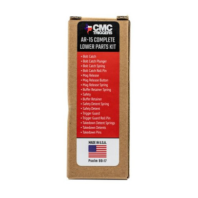 CMC Triggers 81500 Lower Parts Kit  AR-15 Multi-Caliber *NOTE: Fire control group and grip NOT included.