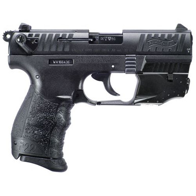 Walther Arms 5120729 P22 Q 22 LR 3.42" 10+1 Black Black Steel Slide Black Interchangeable Backstrap Grip with Laser