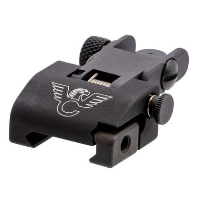 Wilson Combat TRQDSR Rail Mount Rear Sight Quick Detach, Flip-Up Black for AR-15