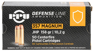 PPU Defense 357 Mag 158 gr Jacket Hollow Point - PPD357