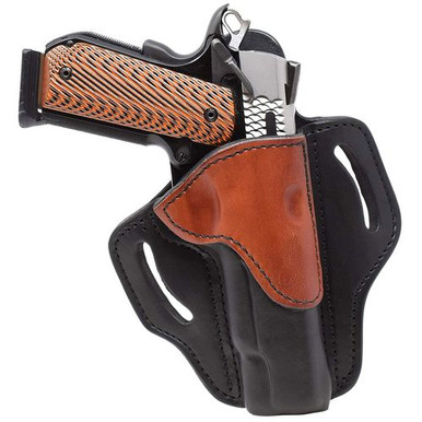 1791 Gunleather BH1BLBR BH1  Black w/Brown Trim Leather OWB 1911 4"-5" Right Hand