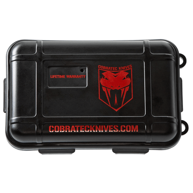 CobraTec Knives SBCTK1SDNS CTK-1 Small 2.75" OTF Drop Point Plain D2 Steel Blade Black Aluminum Handle