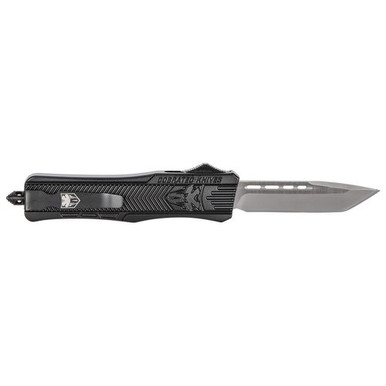 CobraTec Knives MBSTK1MTNS CTK-1 Medium 3" OTF Tanto Plain D2 Steel Blade/Black Aluminum Handle Features Glass Breaker Includes Pocket Clip
