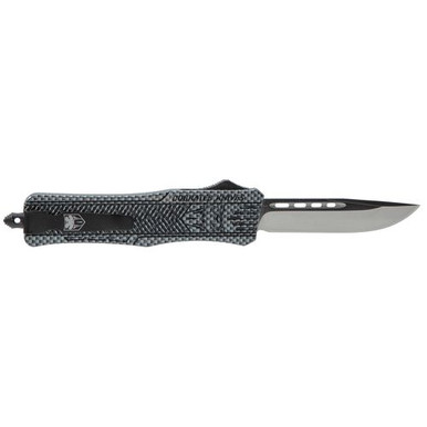 CobraTec Knives MCFCTK1MDNS CTK-1 Medium 3" OTF Drop Point Plain D2 Steel Blade/ Carbon Fiber Aluminum Handle
