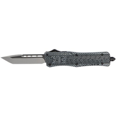 CobraTec Knives MCFCTK1MTNS CTK-1 Medium 3" OTF Tanto Plain D2 Steel Blade/Carbon Fiber Aluminum Handle Features Glass Breaker Includes Pocket Clip