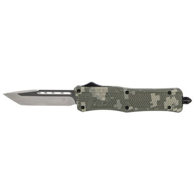 CobraTec Knives MADCCTK1MTNS CTK-1 Medium 3" OTF Tanto Plain D2 Steel Blade/Army DigiCamo Aluminum Handle Features Glass Breaker Includes Pocket Clip