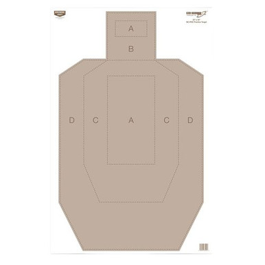 Birchwood Casey 37025 EZE-Scorer  IPSC Hanging Paper Target 23" x 35" 100 Per Pack