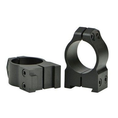 Warne 1B1M Maxima Grooved Receiver Ring Set Dovetail CZ 527, Fixed 1" Medium Matte Black