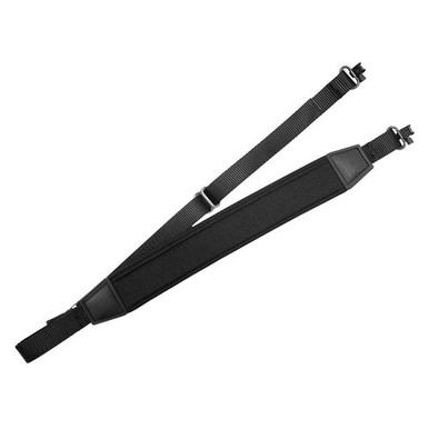 Grovtec US Inc GTSL121 Flex Sling  with Locking Swivels 2" W Adjustable Padded Black Elastic Body w/Neoprene Strap for Rifle/Shotgun