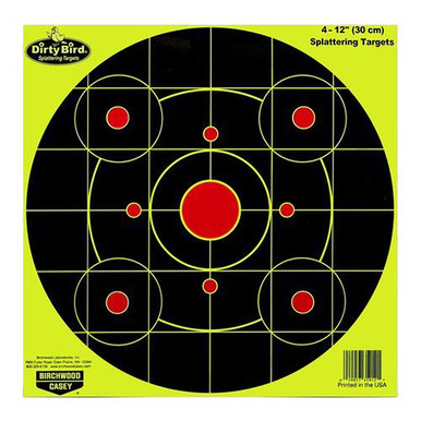 Birchwood Casey 35925 Dirty Bird  Circle Hanging Paper Target 12" 25 Per Pack