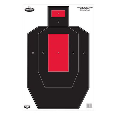 Birchwood Casey 35743 Dirty Bird  IPSC Hanging Tagboard Target 16.50" x 24" 3 Per Pack