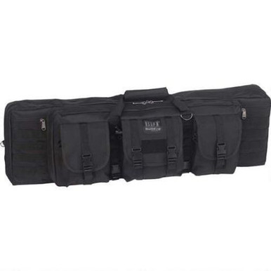 Bulldog BDT4043B BDT Tactical Single Rifle Case made of Nylon with Black Finish, 3 Accessory Pockets, Deluxe Padded Backstraps, Lockable Zippers & Padded Internal Divider 13" H x 43" W x 3" D Internal Dimensions