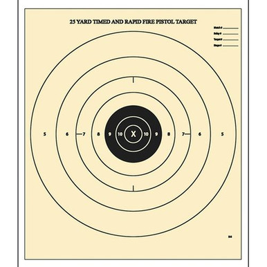 Action Target B8100 B-8 25-Yard Bullseye Hanging Paper Target 21" x 24" 100 Per Box
