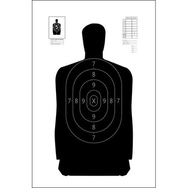 Action Target S29100 B-29 Qualification Target Silhouette Hanging Paper Target 11.50" x 22" 100 Per Box