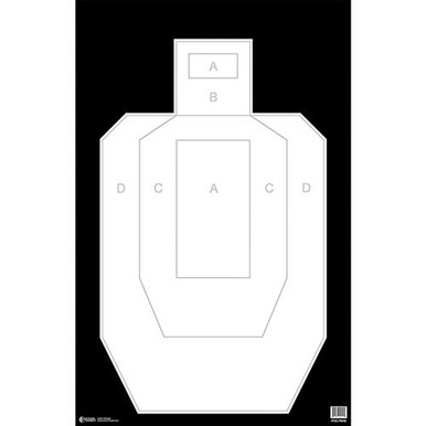 Action Target IPSCPBKB100 High Visibility IPSC/USPSA  Silhouette Hanging Heavy Paper Target 23" x 35" 100 Per Box