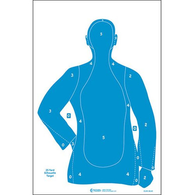 Action Target B21EBLUE100 B-21E Qualification Target Silhouette Paper Target 23" x 35" 100 Per Box