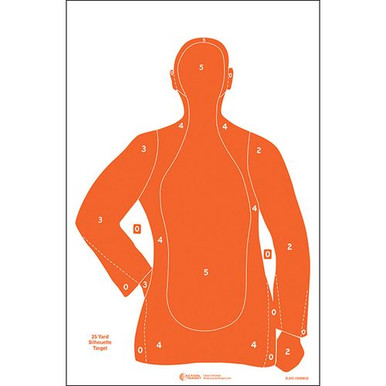 Action Target B21EORANGE100 B-21E Qualification Target Silhouette Paper Target 23" x 35" 100 Per Box