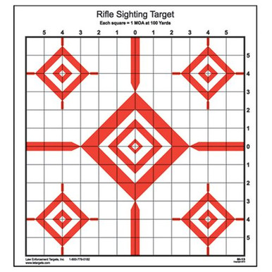 Action Target SI13100 Advanced Rifle Sighting  Diamond Paper Target 14" x 15" 100 Per Box