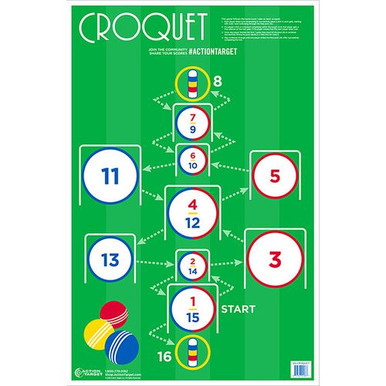 Action Target GSCROQUET100 Action Croquet Croquet Hanging Paper Target 23" x 35" 100 Per Box