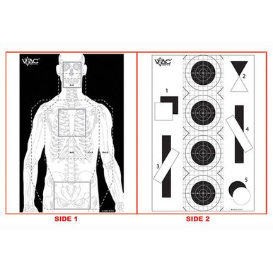 Action Target VTACP100 Viking Tactics Double Sided  Silhouette/Targets Heavy Paper Target 23" x 35" 100 Per Box