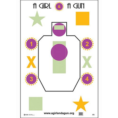 Action Target AGG100 A Girl & A Gun  Silhouette/Shapes Paper Target 23" x 35" 100 Per Box