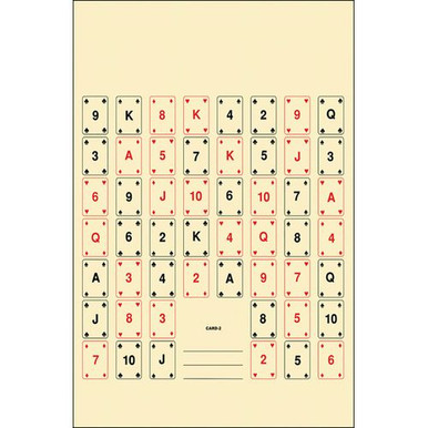 Action Target CARD2100 Playing Card #2 52 Playing Cards Paper Target 22.50" x 24" 100 Per Box
