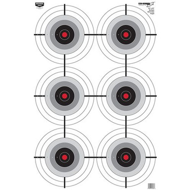 Birchwood Casey 37038 EZE-Scorer  6-Bullseye Paper Target 23" x 35" 100 Per Pack