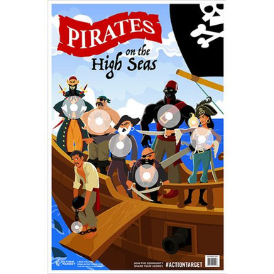 Action Target GSPIRATES100 Action Pirate Pirates/Sailor Hanging Paper Target 23" x 35" 100 Per Box