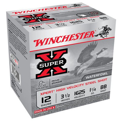 Winchester Ammo WEX12LMBB Super X Xpert High Velocity 12 Gauge 3.5" 1 1/4 oz BB Shot 25 Bx/ 10 Cs