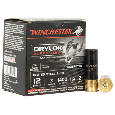 Winchester Ammo XSV1232 Drylock Super Steel Magnum 12 Gauge 3" 1 1/4 oz 2 Shot 25 Bx/ 10 Cs