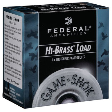 Federal H1266 Game-Shok Upland Hi-Brass 12 Gauge 2.75" 1 1/4 oz 6 Shot 25 Bx