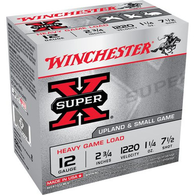 Winchester Ammo XU12SP7 Super X Heavy Game Load 12 Gauge 2.75" 1 1/4 oz 7.5 Shot 25 Bx/ 10 Cs