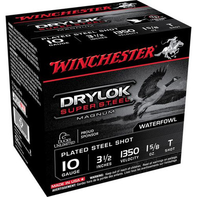 Winchester Ammo XSC10T Drylock Super Steel Magnum 10 Gauge 3.5" 1 5/8 oz T Shot 25 Bx/ 10 Cs