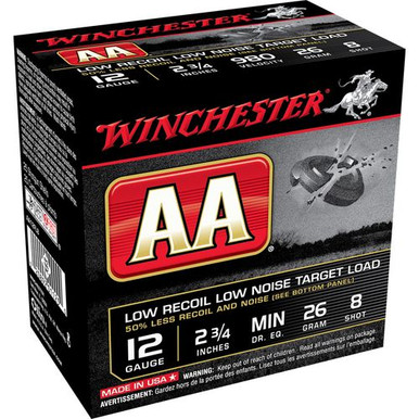 Winchester Ammo AA12FL8 AA Low Recoil 12 Gauge 2.75" 26 Gram 8 Shot 25 Bx