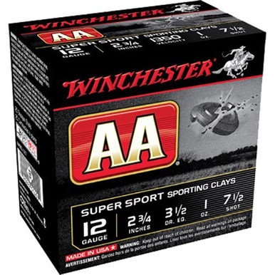 Winchester Ammo AASCL127 AA Super Sport 12 Gauge 2.75" 1 oz 7.5 Shot 25 Bx/ 10 Cs