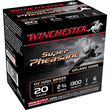 Winchester Ammo Super Pheasant Magnum High Brass 20 Gauge 2.75" 1 oz 6 Shot - X20PH6