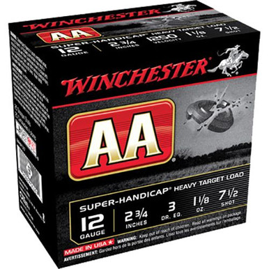 Winchester Ammo AAHA127 AA Super Handicap 12 Gauge 2.75" 1 1/8 oz 7.5 Shot 25 Bx/ 10 Cs