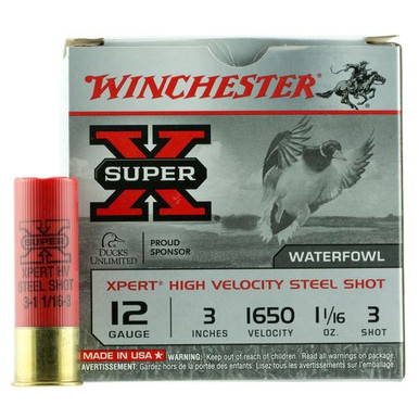Winchester Ammo WEX123M3 Super X Xpert High Velocity Steel 12 Gauge 3" 1 1/16 oz 3 Shot 25 Bx/ 10 Cs