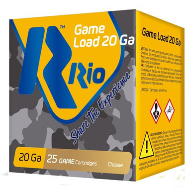 Rio Ammunition RC208 Game Load Heavy Field 20 Gauge 2.75" 1 oz 8 Shot 25 Bx/ 10 Cs