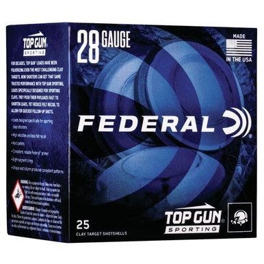 Federal TGS2821-9 Top Gun Sporting 28 Gauge 2.75" 3/4 oz 9 Shot 25 Bx/ 10 Cs