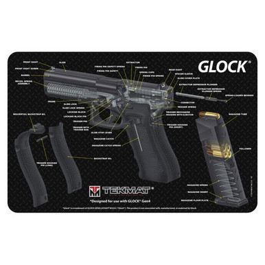 TekMat TEKR17GLOCKCA Original Cleaning Mat  featuring Glock 3D Cutaway 11" x 17"
