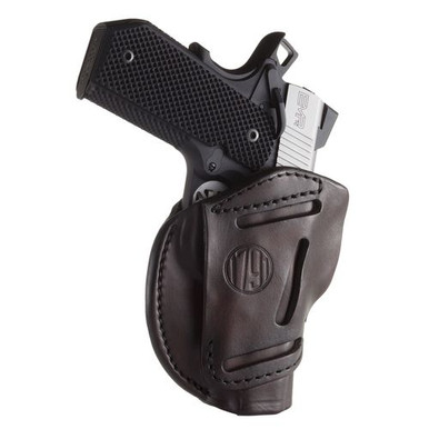 1791 Gunleather 3WH1SBRA 3 Way  Signature Brown Leather OWB 1911 3-4" Ambidextrous Hand