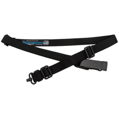 Blue Force Gear VCAS2TO1PB125AABK Vickers 221 Sling with Push Button Swivel 1.25" W One-Two Point Black Cordura