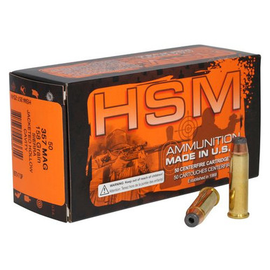 HSM 35723N Pro Pistol  357 Mag 158 gr Jacketed Hollow Cavity 50 Bx/ 10 Cs